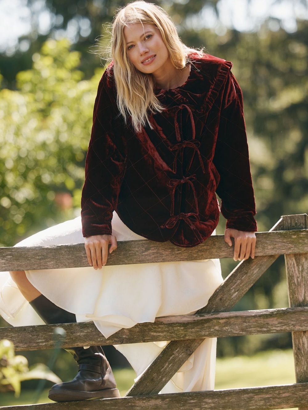 The Hazel Velvet Quilted Jacket by Maeve